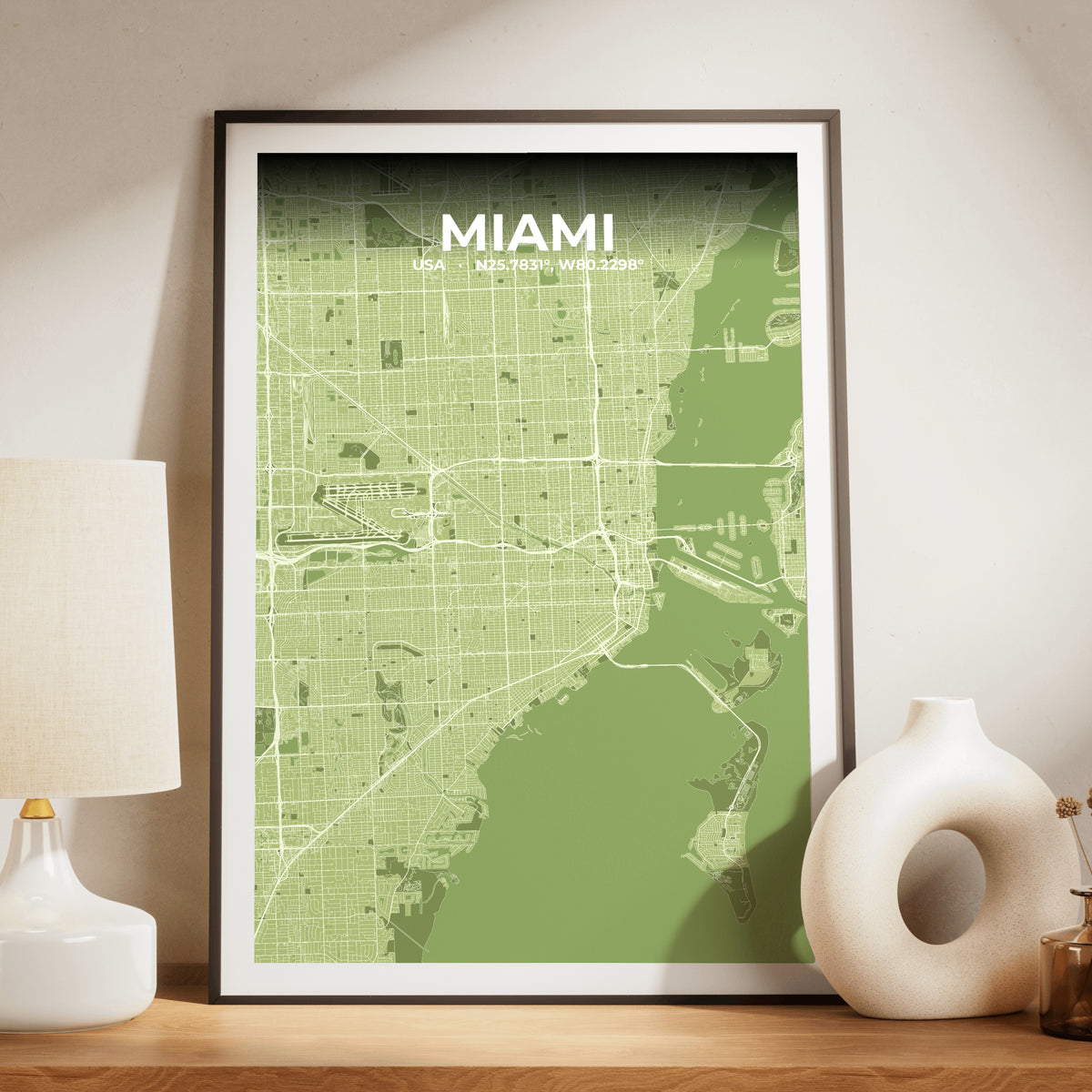 Miami Grove Map Poster