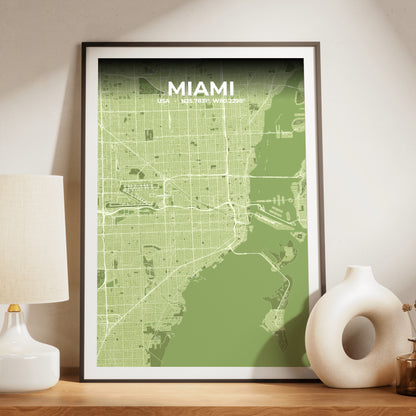 Miami Grove Map Poster