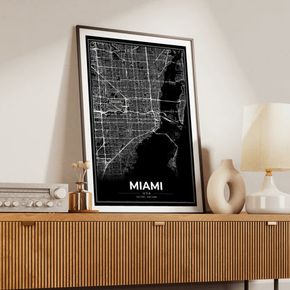 Miami Modern Map Poster