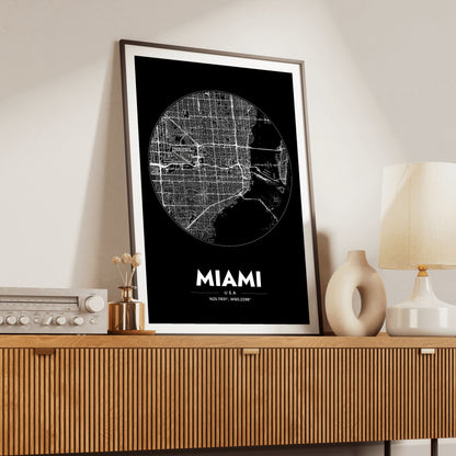 Miami Spot Map Poster