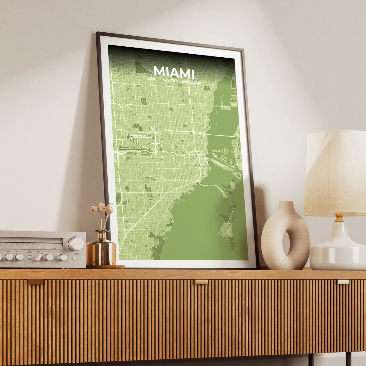 Miami Grove Map Poster