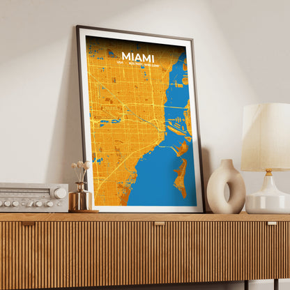 Miami Scorch Map Poster