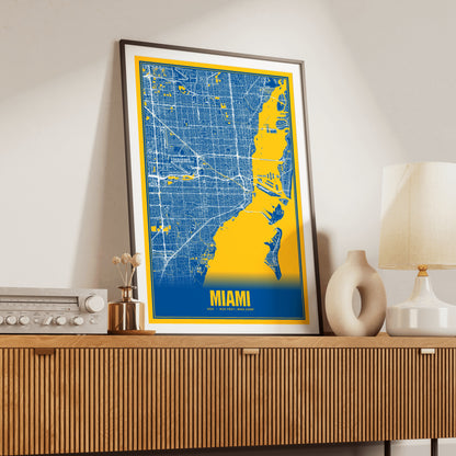 Miami Blockbuster Map Poster