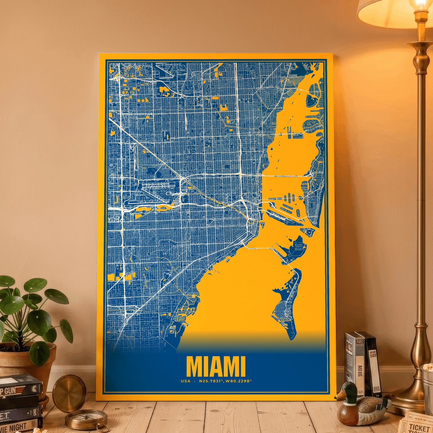 Miami Blockbuster Map Poster