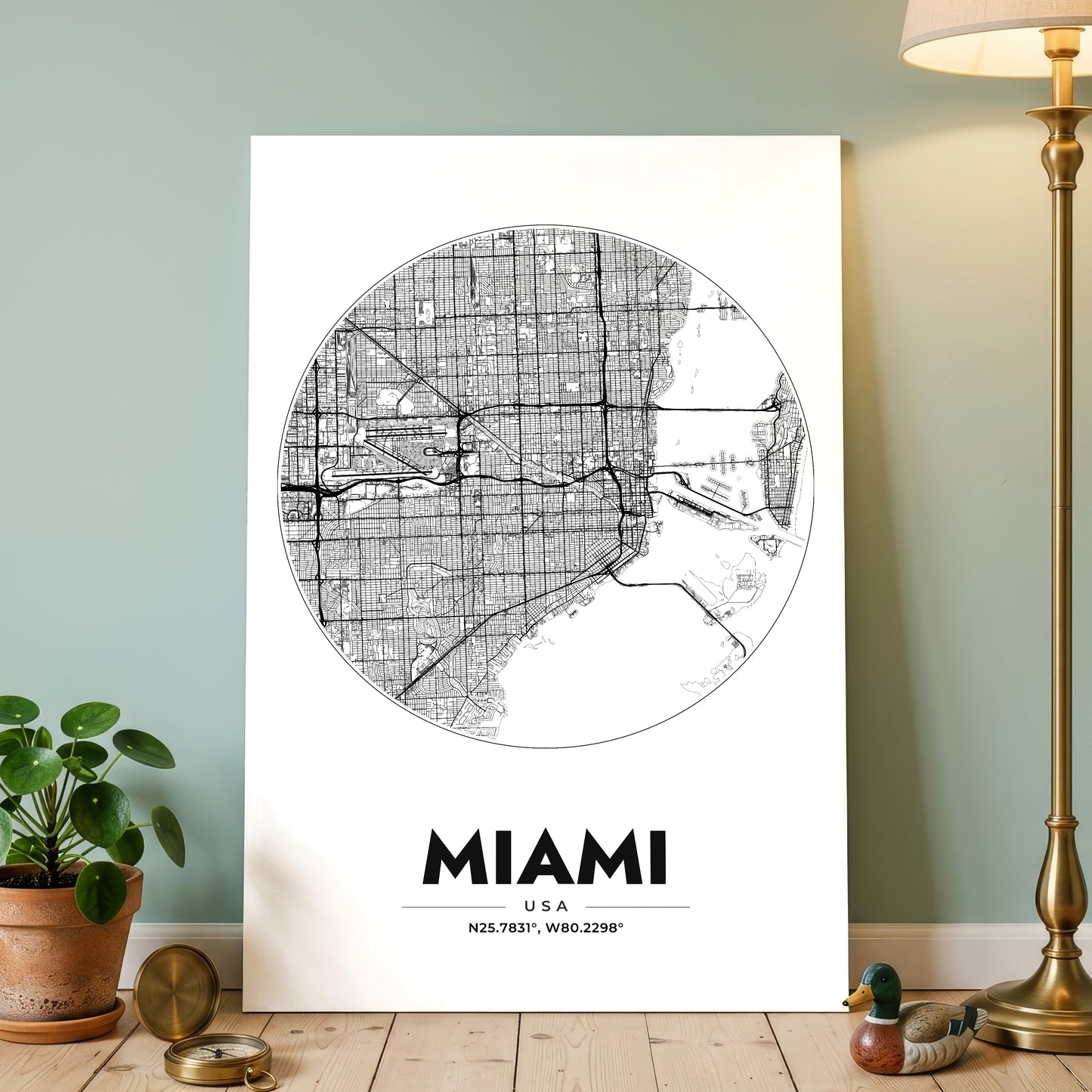 Miami Spot Map Poster
