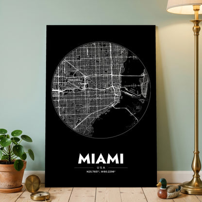 Miami Spot Map Poster