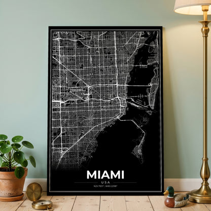 Miami Modern Map Poster