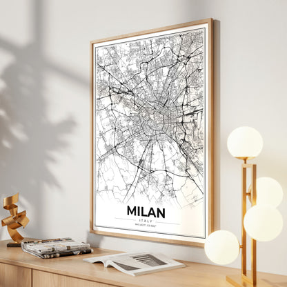 Milan Modern Map Poster