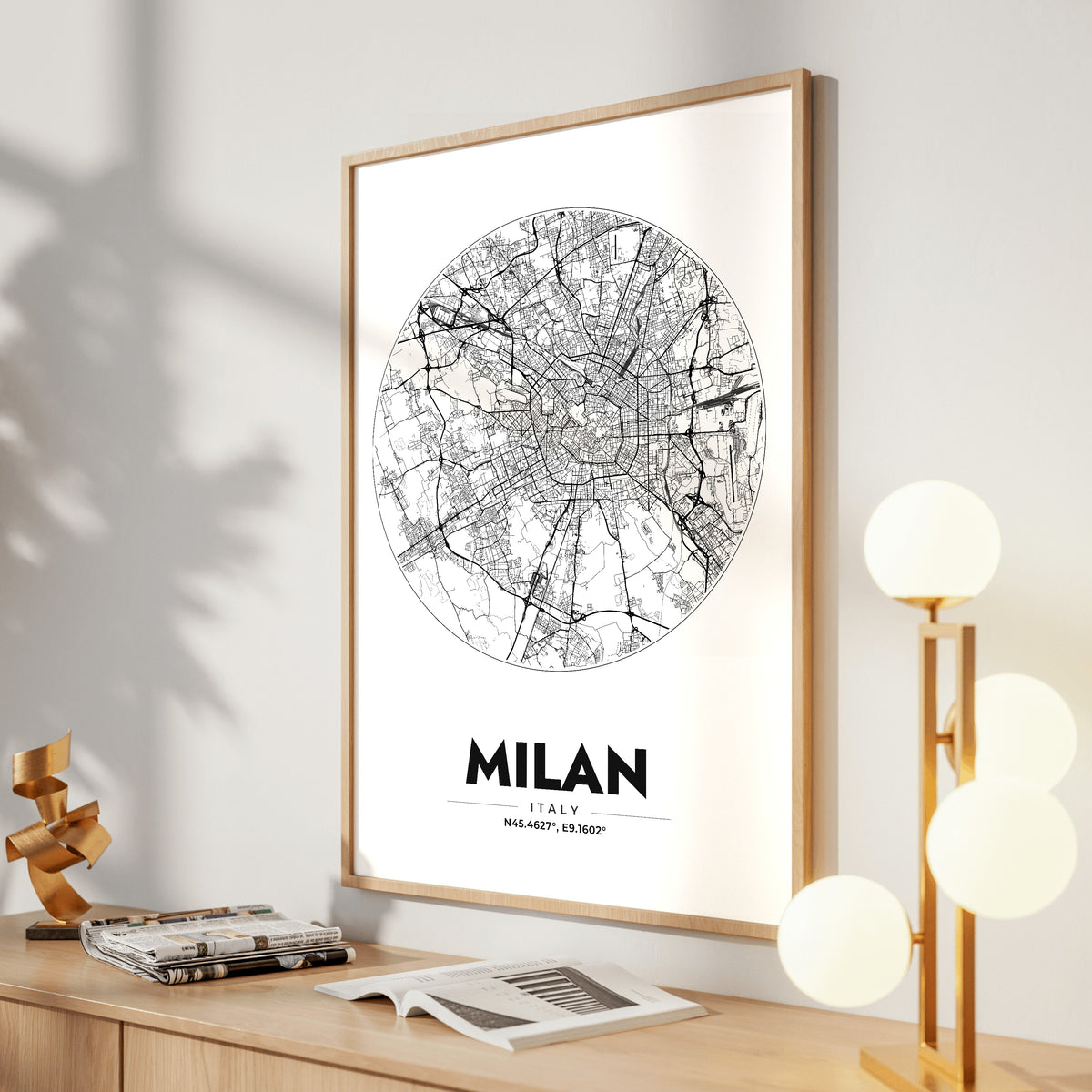 Milan Spot Map Poster