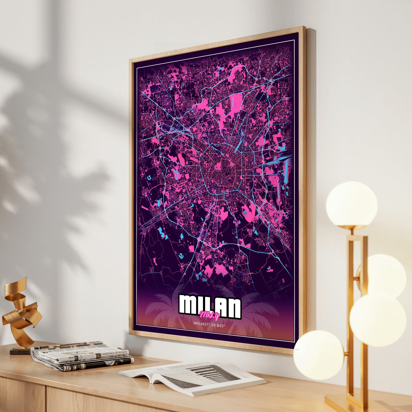 Milan GTA Map Poster