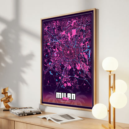 Milan GTA Map Poster