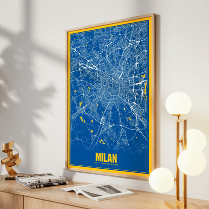 Milan Blockbuster Map Poster