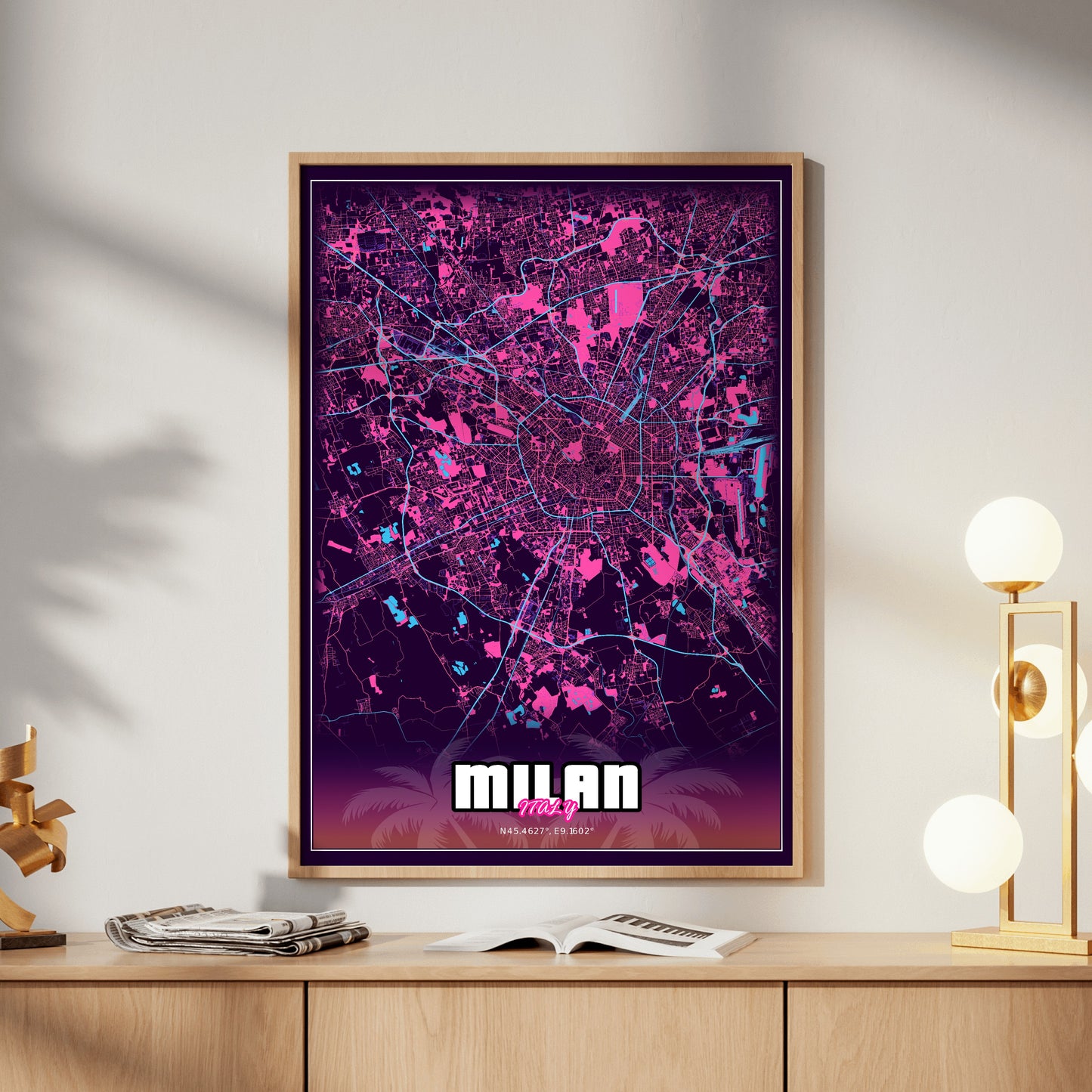 Milan GTA Map Poster