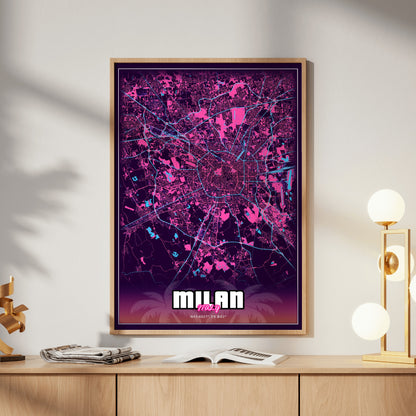 Milan GTA Map Poster