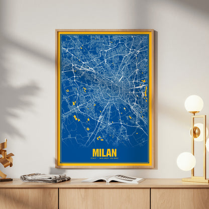 Milan Blockbuster Map Poster