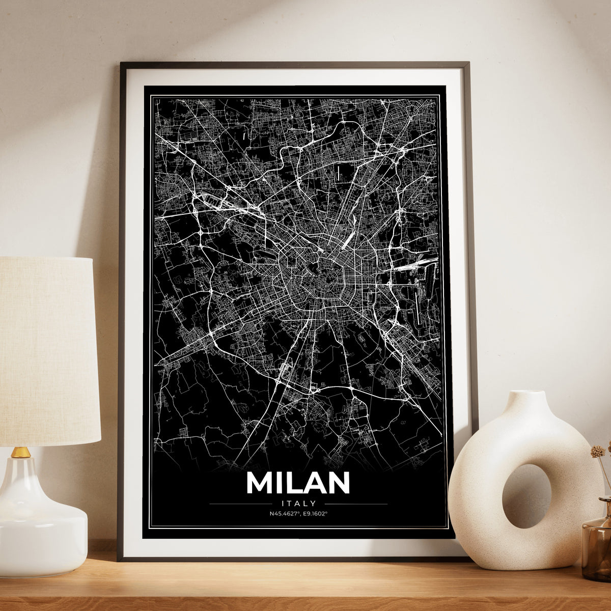 Milan Modern Map Poster