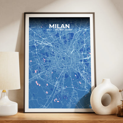 Milan Candy Map Poster