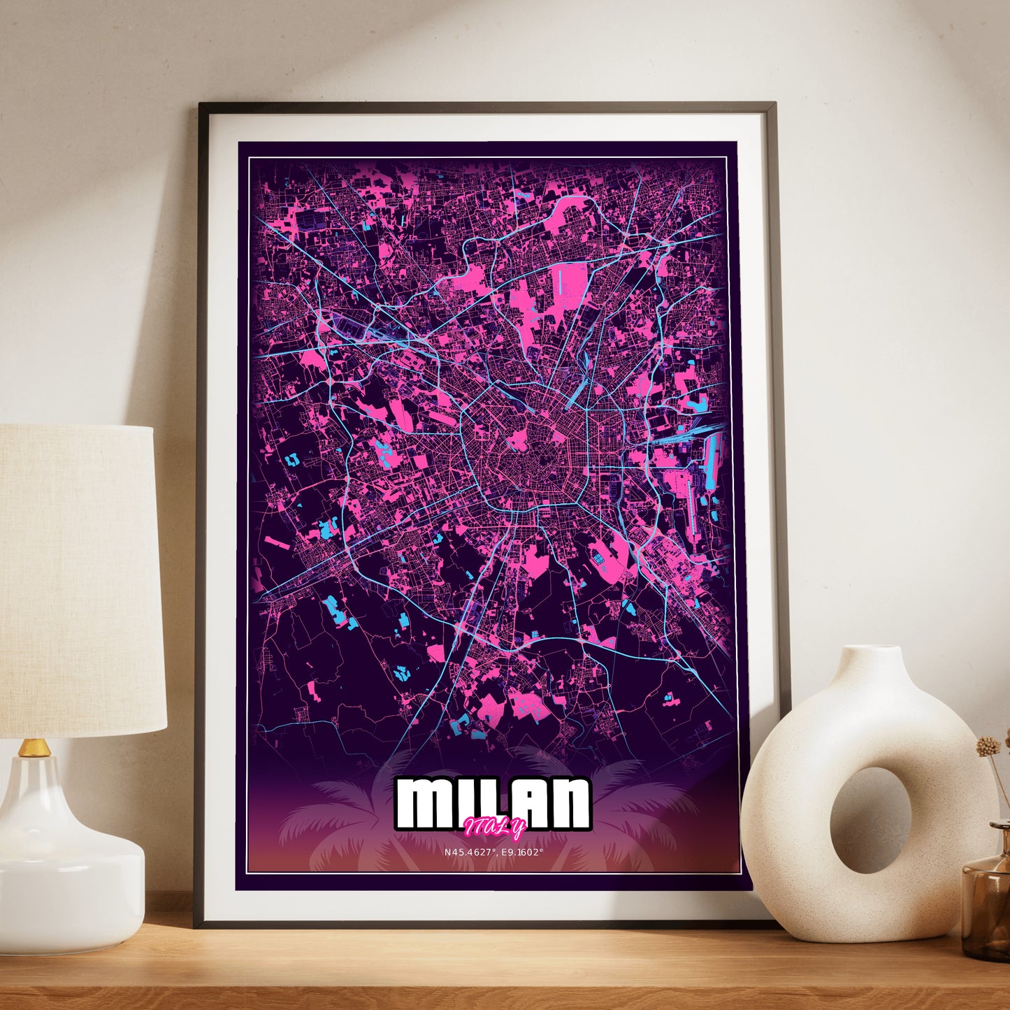 Milan GTA Map Poster
