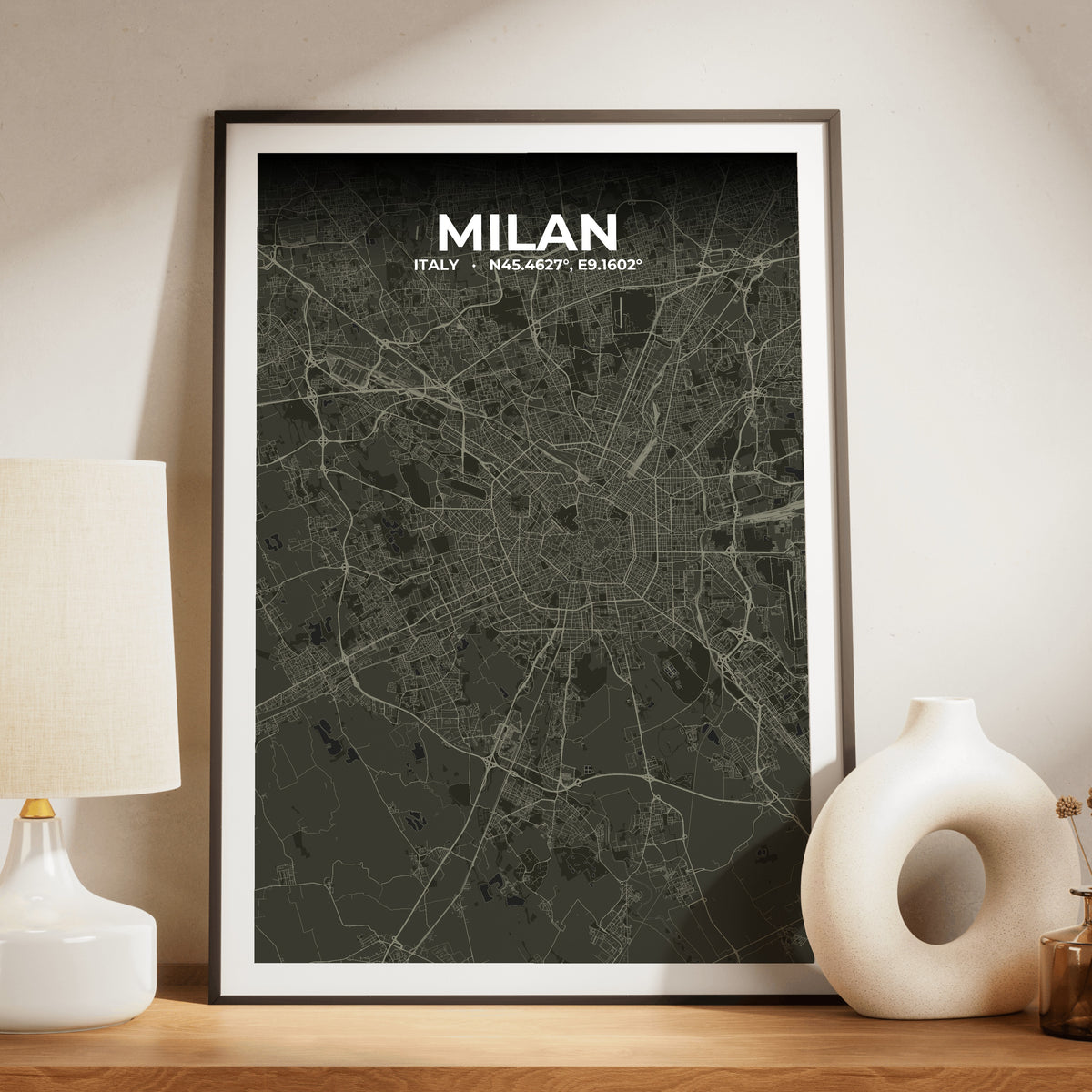 Milan Sable Map Poster