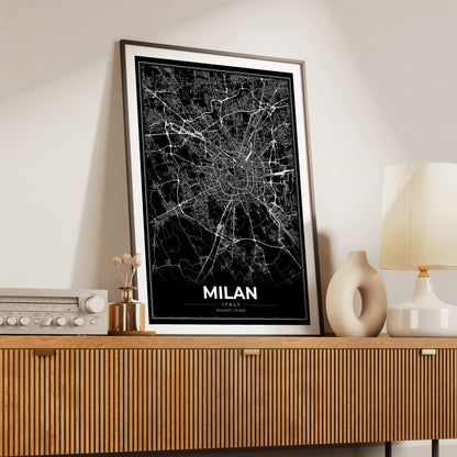 Milan Modern Map Poster
