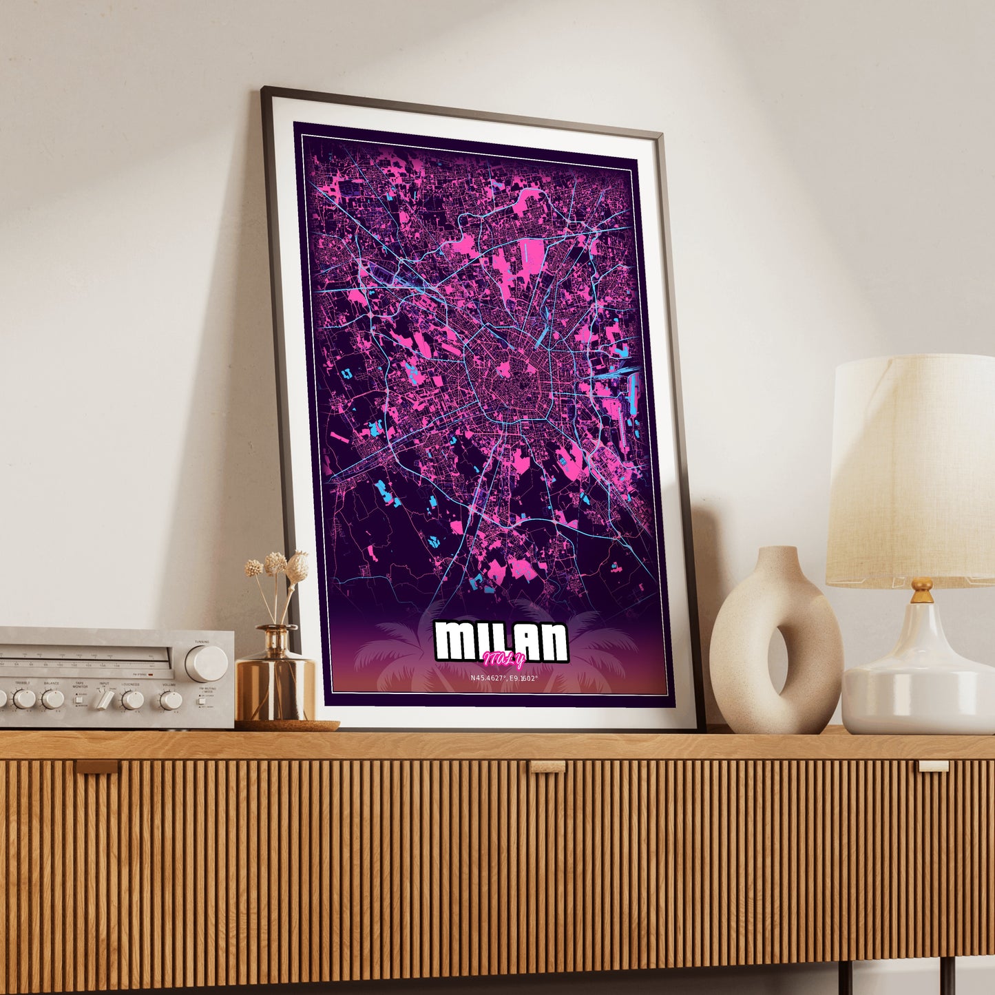 Milan GTA Map Poster