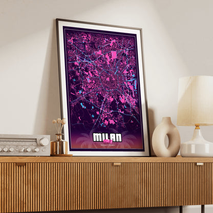 Milan GTA Map Poster