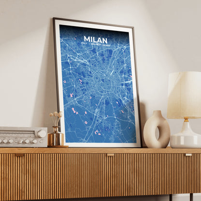 Milan Candy Map Poster