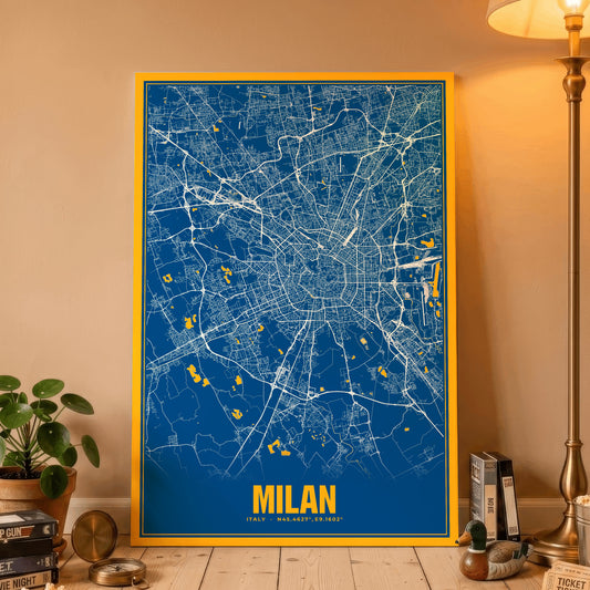 Milan Blockbuster Map Poster