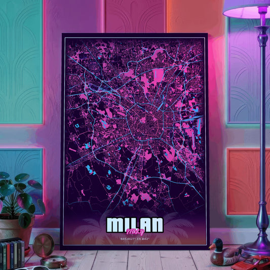 Milan GTA Map Poster