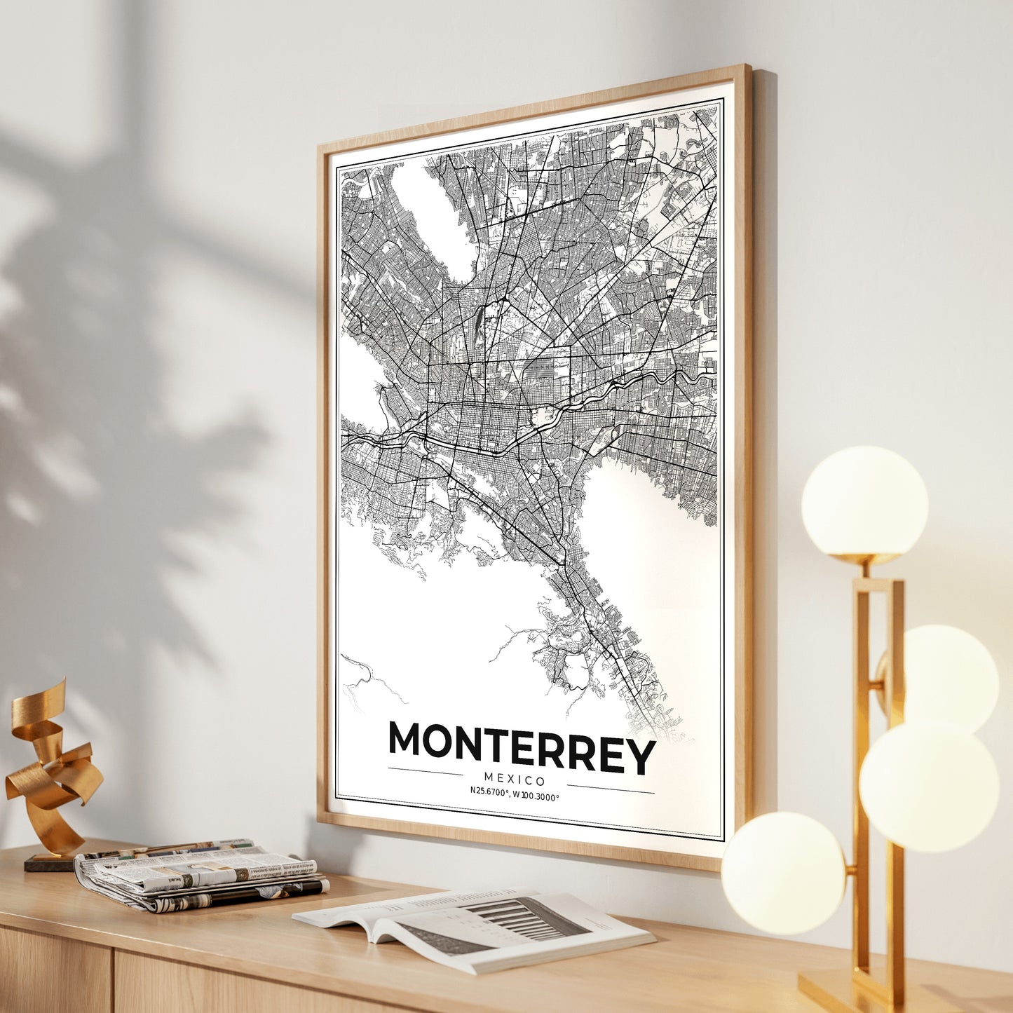 Monterrey Modern Map Poster
