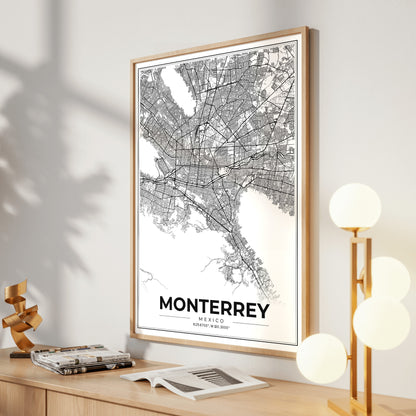 Monterrey Modern Map Poster