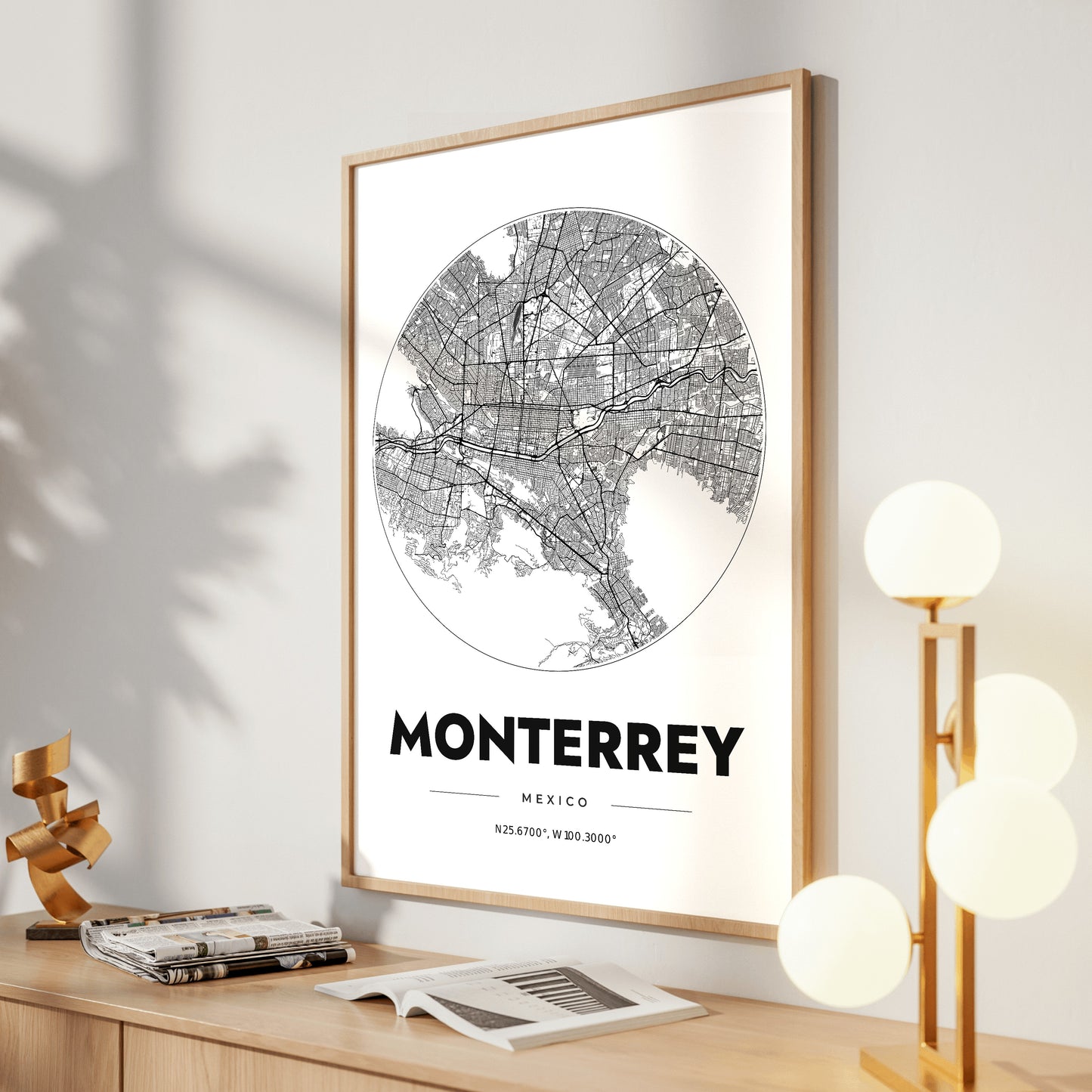 Monterrey Spot Map Poster