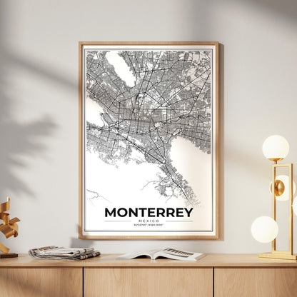 Monterrey Modern Map Poster