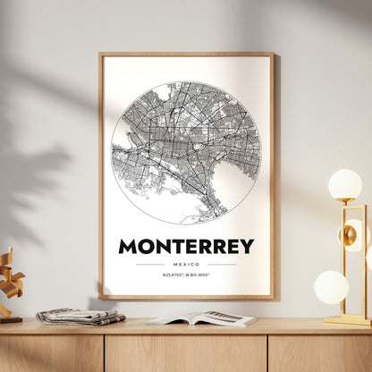Monterrey Spot Map Poster