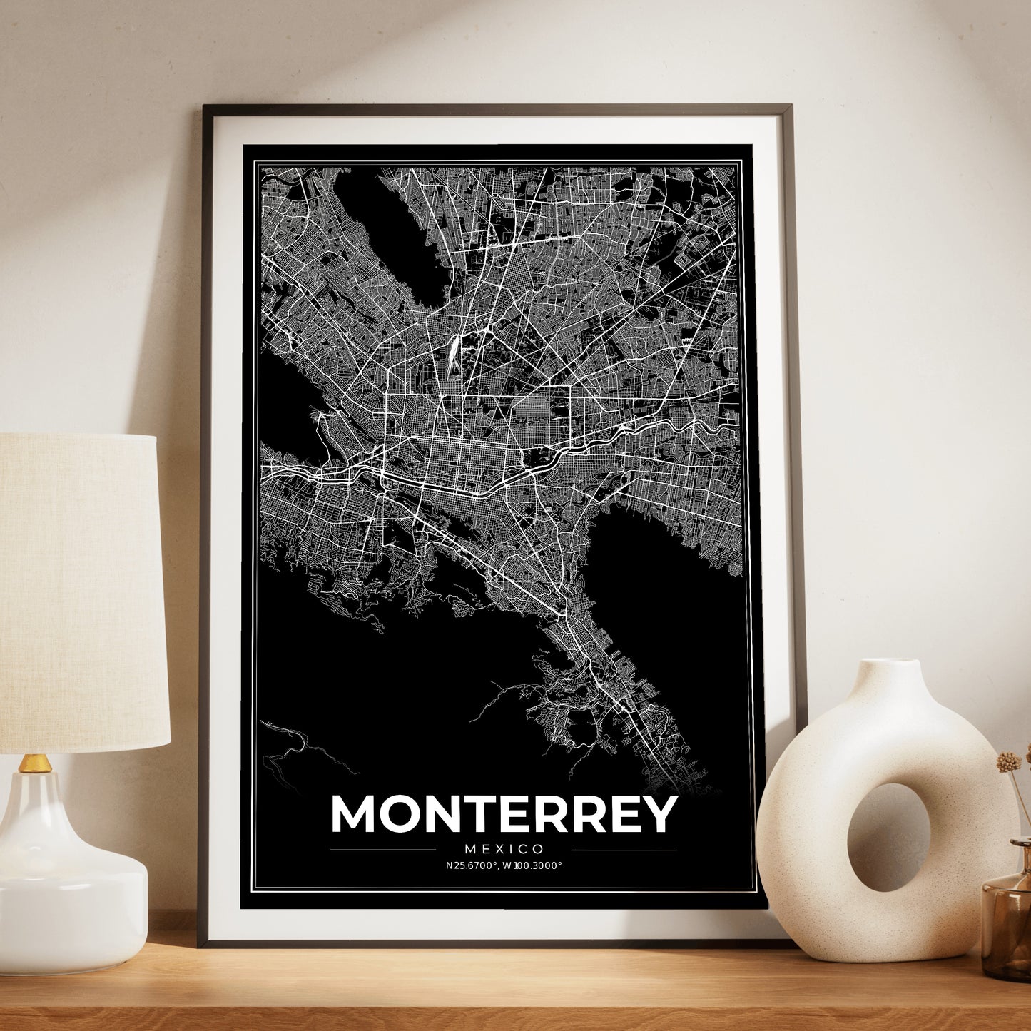 Monterrey Modern Map Poster