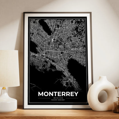 Monterrey Modern Map Poster