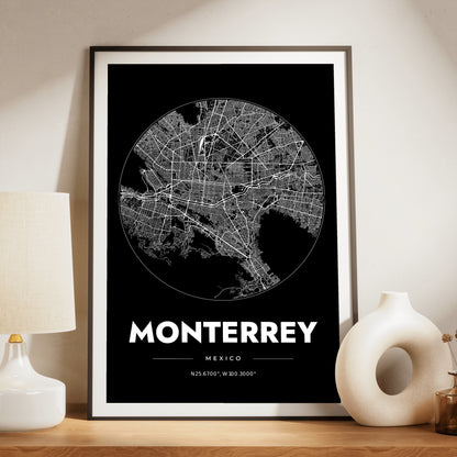 Monterrey Spot Map Poster