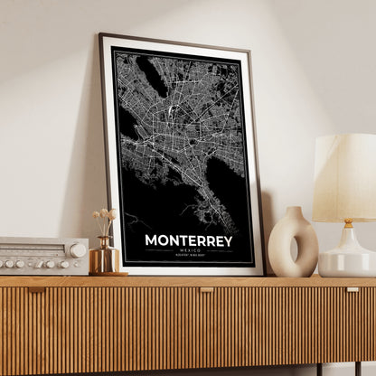 Monterrey Modern Map Poster
