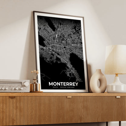 Monterrey Elegant Map Poster