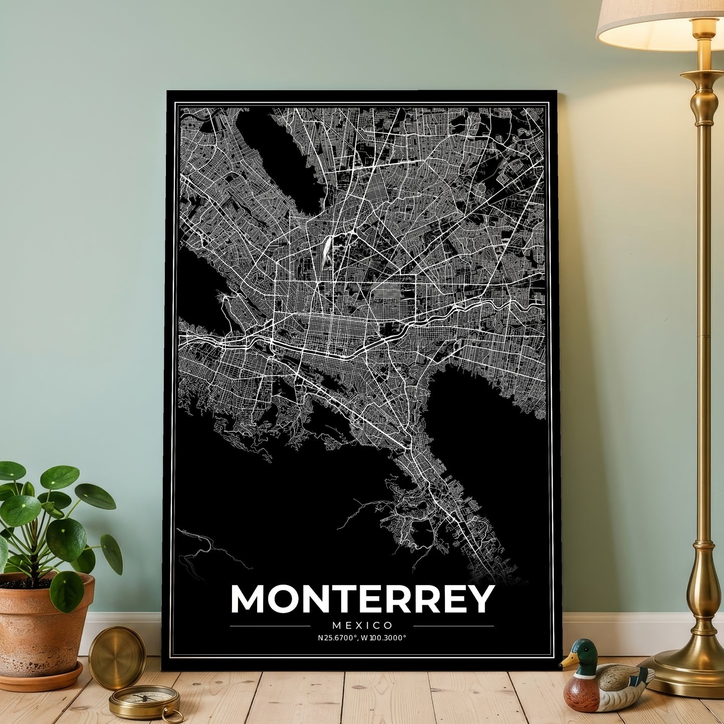 Monterrey Modern Map Poster