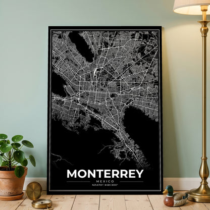 Monterrey Modern Map Poster