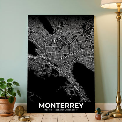 Monterrey Elegant Map Poster