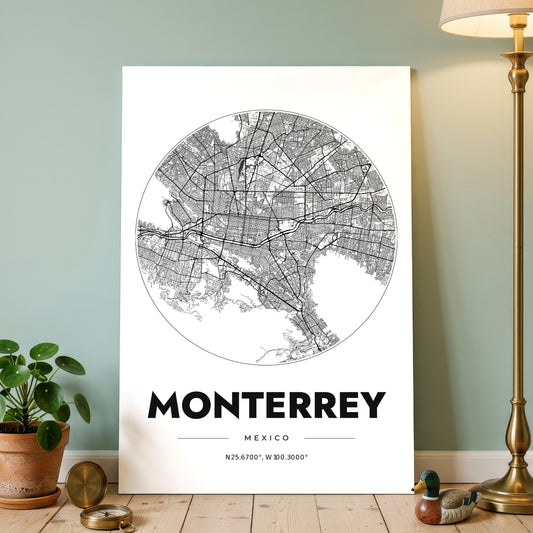 Monterrey Spot Map Poster