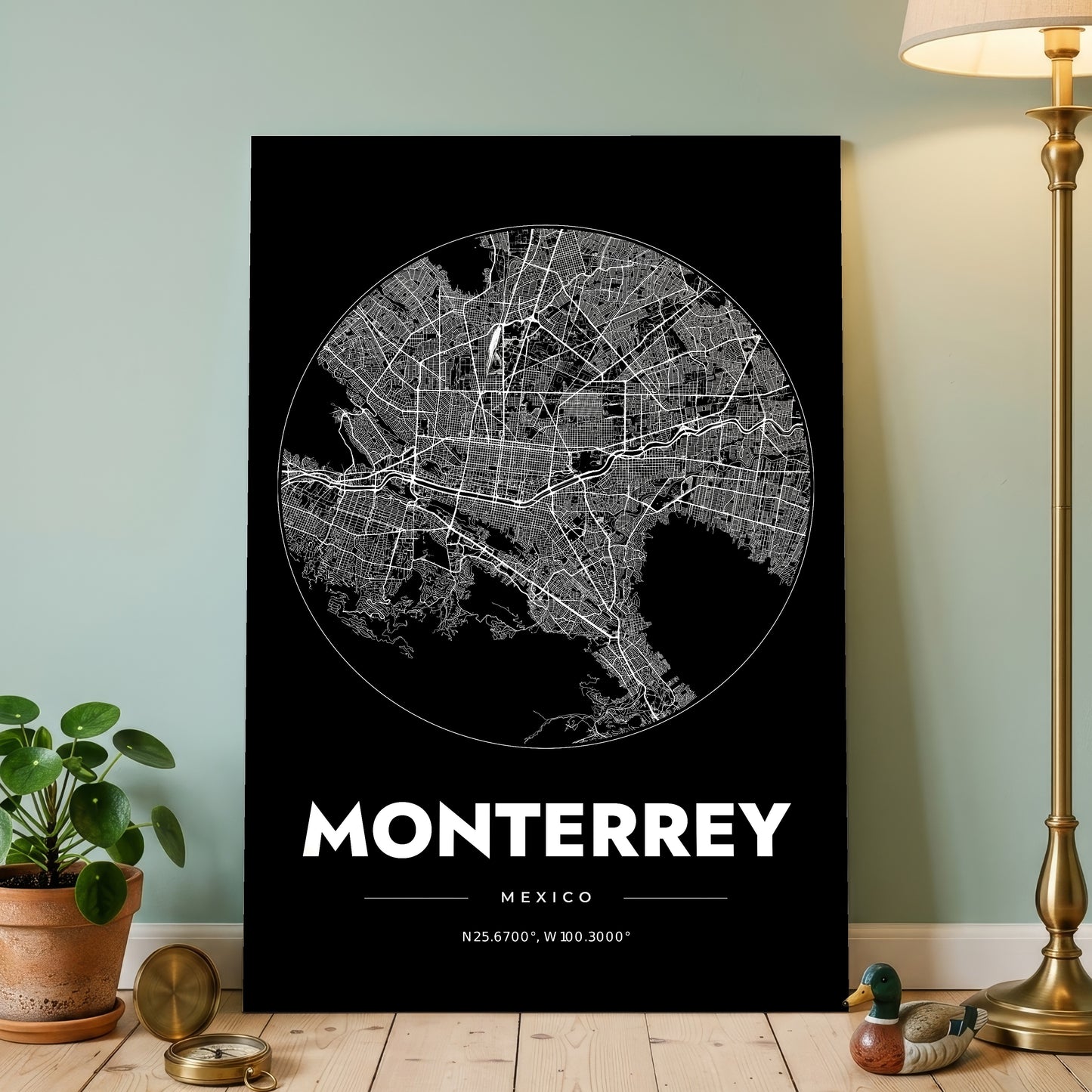 Monterrey Spot Map Poster