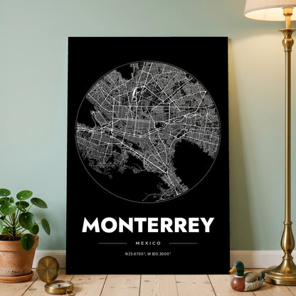 Monterrey Spot Map Poster