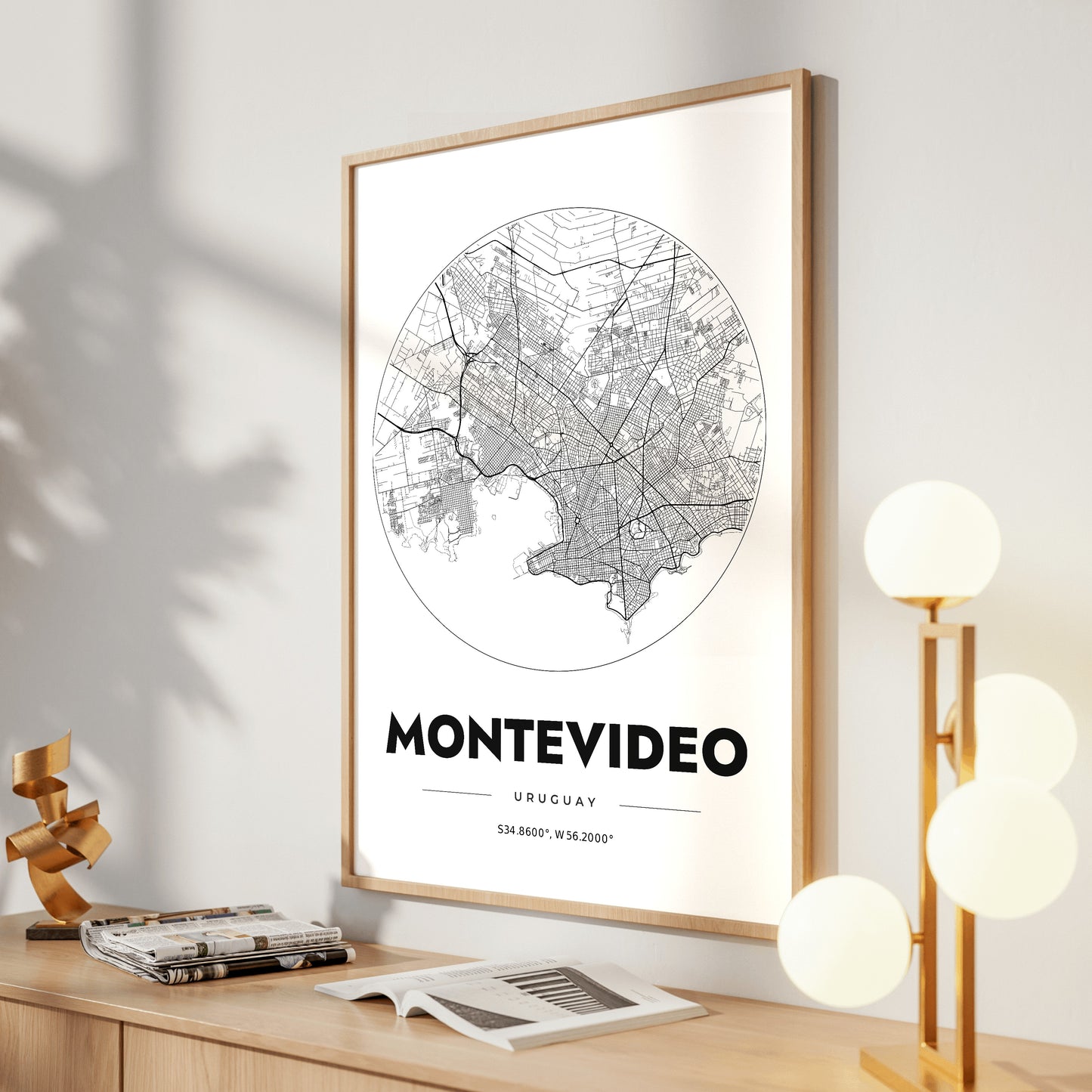 Montevideo Spot Map Poster