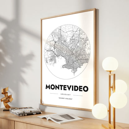 Montevideo Spot Map Poster