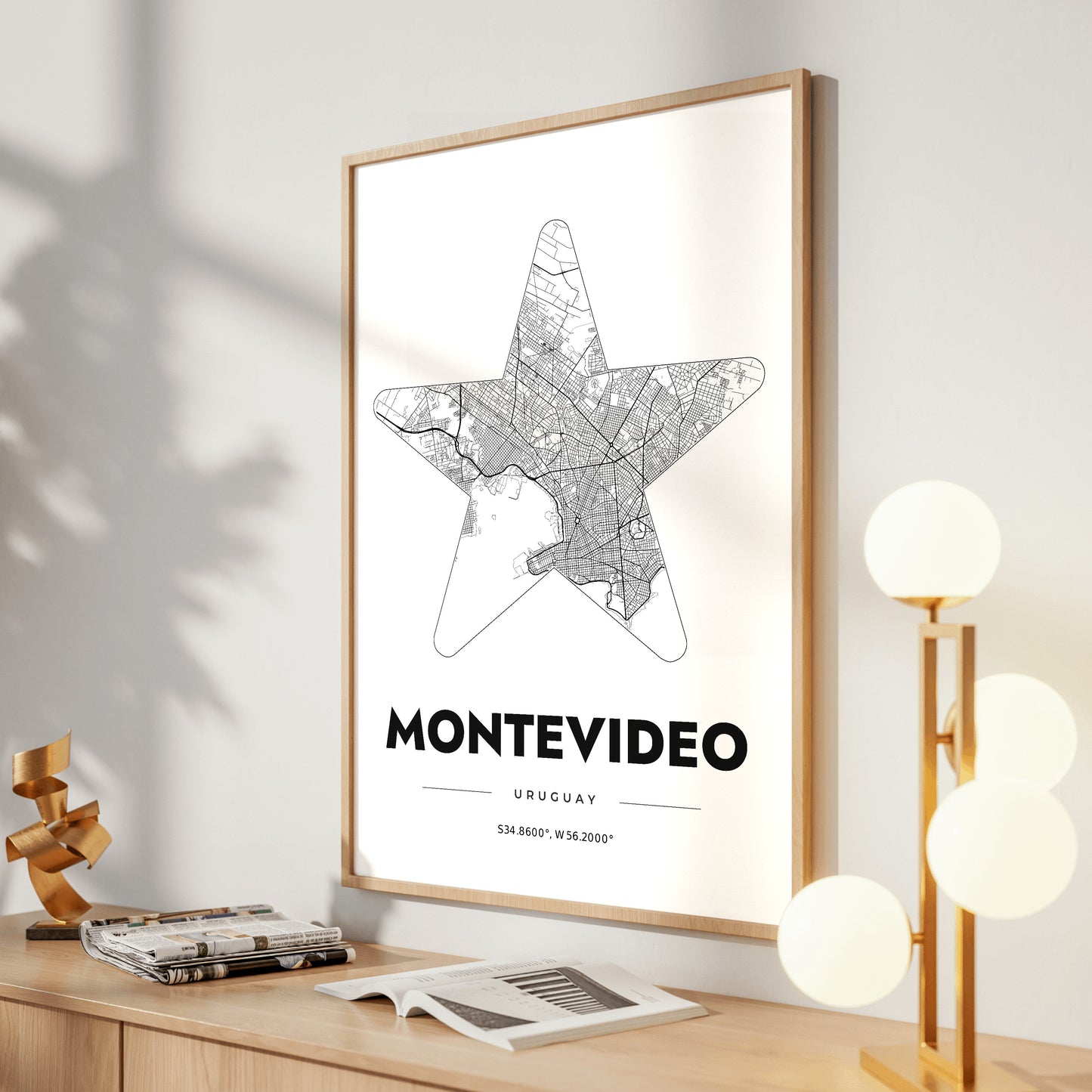 Montevideo Star Map Poster
