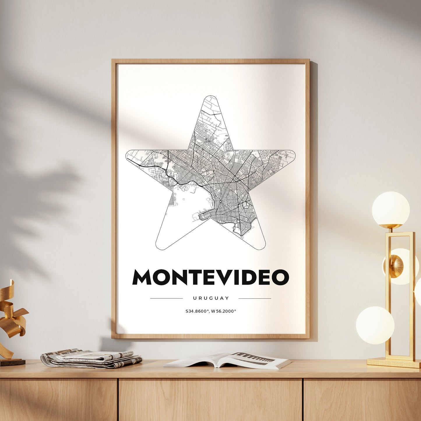 Montevideo Star Map Poster