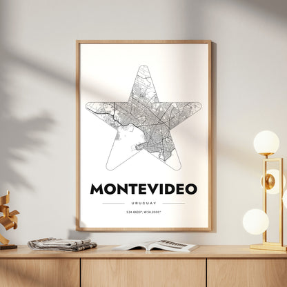 Montevideo Star Map Poster